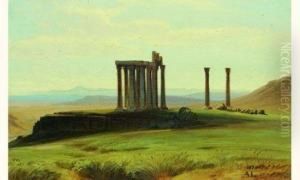 Vue Du Temple De Zeus A Olympie by August Loffler