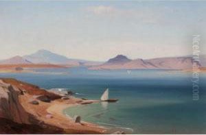 A View Of Salamis by August Loffler