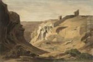 "mar Saba. Kidron
Schlucht". by August Loffler