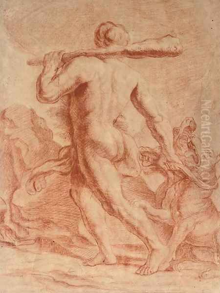 Hercules subduing Cerberus - view 1