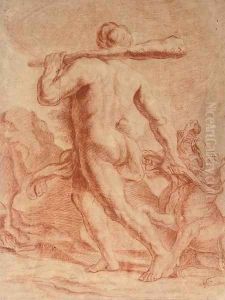 Hercules subduing Cerberus by Louis Cheron