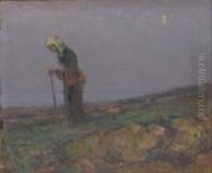 Woman With Walking Stick