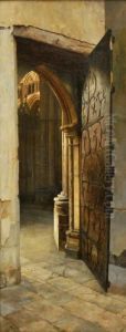An Ancient Door,
Lincoln Cathedral by Logsdail William