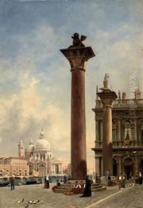 St. Mark's Square, With Santa Maria Della Salute Beyond by Logsdail William