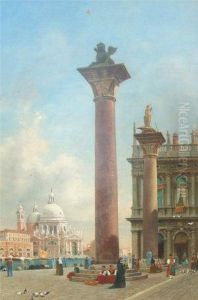 A Venetian Piazza by Logsdail William