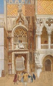 A Venetian Courtyard by Logsdail William