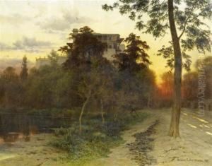 House In A Park by August Lohr