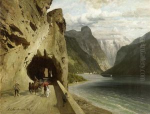 Achsenstrasse At Lake Lucerne by August Lohr
