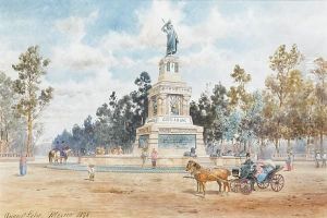Statue Of Cuitlahuac, Avenida Reforma, Mexico City by August Lohr