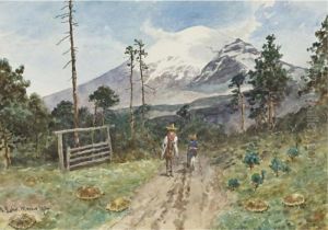 Vista De Popocatepetl by August Lohr