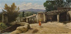 Campesino En El Camino by August Lohr