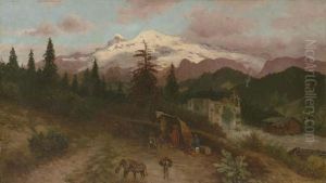 Campesinos A Las Afueras De Una Iglesia Al Pie Del Ixtlazihuatl