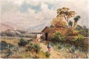 A Woman On A Track Near Mexico City by August Lohr