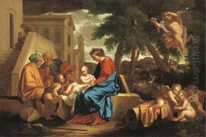 La Sainte Famille Avec Sainte Elisabeth Et Saintjean-baptiste