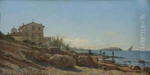 Paesaggio Siciliano Con Pescatori