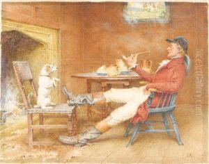 Teaching A Dog New Tricks, Signed Withinitials (lower Right) by John Arthur Lomax