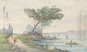 Unloading the catch before a continental port by Auguste-Aristide-Fernand Constantin