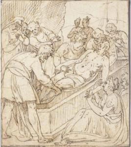 The Entombment Of Christ by Lambert Lombard