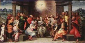 Descent Of The Holy Spirit At Pentecost by Lambert Lombard