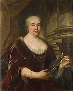 Portrait Der Russischen Zarin Katharina by Alessandro Longhi