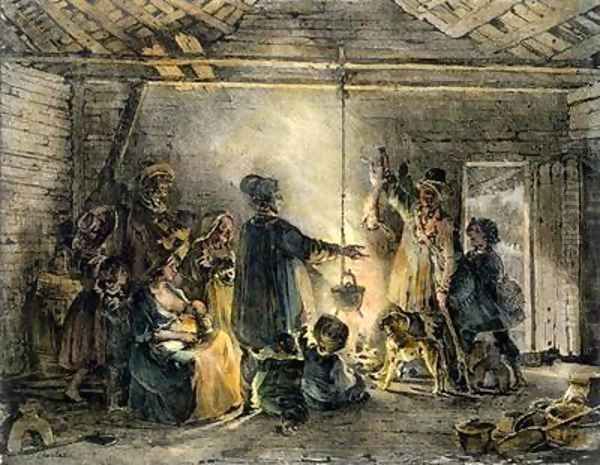 Interior of a Coal Miners Hut - view 1