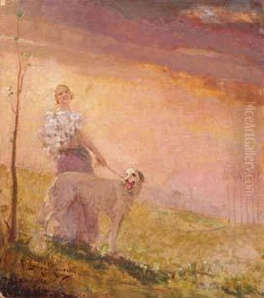 Signora Con Cane - view 1