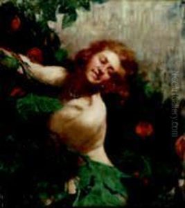 Giovane Donna Tra I Fiori Giovane Donna Tra I Fiori