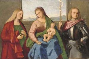 The Madonna and Child with Saint Mary Magdalen and Saint George by Vincenzo di Biagio Catena