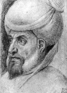 The head of an Oriental by Carletto Carliari