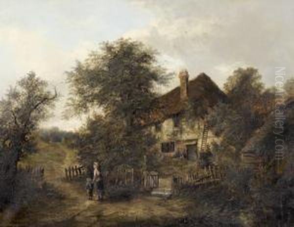 Englische Heidelandschaft Mit Bauernhaus. - view 1