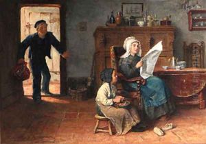 Coming home from sea by Johannes Marinus Schmidt Crans
