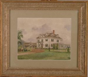 Gambrel House Withgreen Shutters by Charles Russell Loomis