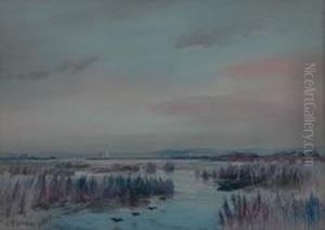 Pair Of Landscapes by Charles Russell Loomis