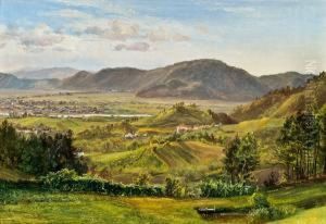 Sudwestansicht Von Graz Mit Blick Auf Schloss Eggenburg by Friedrich Loos