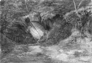 Waldlandschaft Mit Felsformation Waldlandschaft Mit Felsformation
