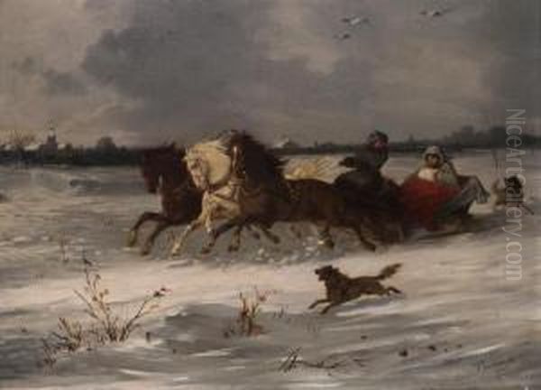 Wilde Schlittenfahrt Im Russischen Winter - view 1
