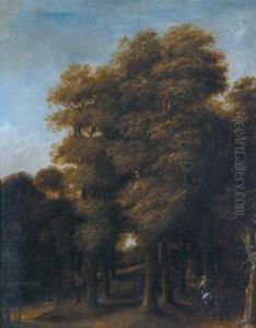Paesaggio Boschivo Con Cavaliere by Jan Looten