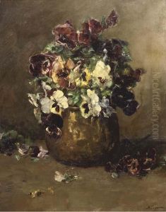 Violets In A Copper Pot