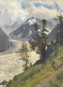 La Mer De Glace Et Grand Jorasse by Gabriel Loppe