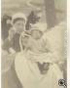 Gabrielle Et Sa Nounou, Entre 1887 Et 1889. by Gabriel Loppe