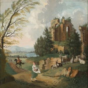 Romantic Landscape by Christian August Lorentzen