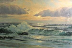 Crashing Waves At Sunset by Richard Lorenz