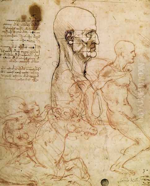 Sketches for The Battle of Anghiari 1504-6 - view 1