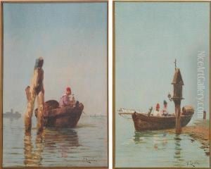Pescatori A Venezia by Vincenzo Loria