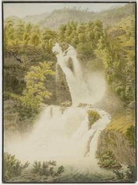 The Rhine Falls Near Meiringen - view 1