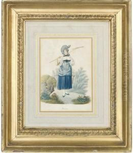 Costumes Suisses: Berne,
Bateliere De Brienz; Berne, Chasseur De Chamois; Berne; And Schwyz by Gabriel I Lory