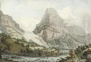 Le Glacier Inferieur Du Grindelwald & Le Mont Eiger by Gabriel I Lory