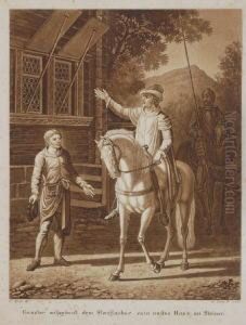 Gessler Missgonnt Dem Stauffacher Sein Neues Haus Zu Steinen by Gabriel I Lory