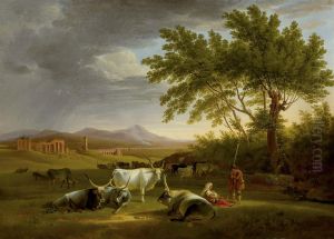 Landschaft Mit Hirtenidylle Vor Den Toren Roms by Mathias Gabriel Lory