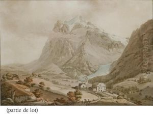 La Vallee De Lauterbrounnen by Mathias Gabriel Lory